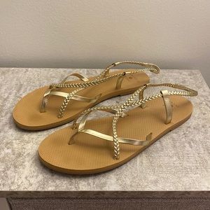 Gold sandals